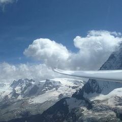 Verortung via Georeferenzierung der Kamera: Aufgenommen in der Nähe von Visp, Schweiz in 3800 Meter